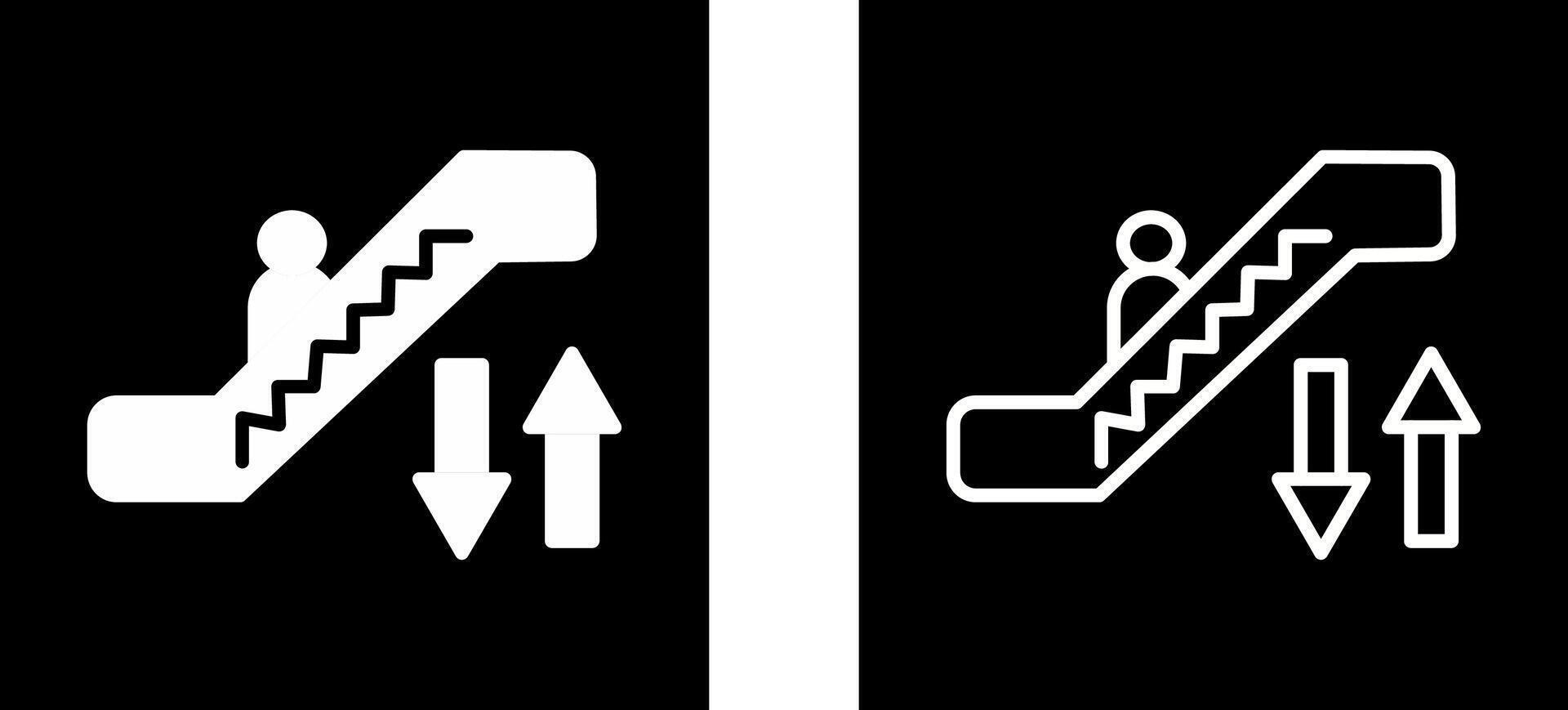 icono de vector de escalera mecánica