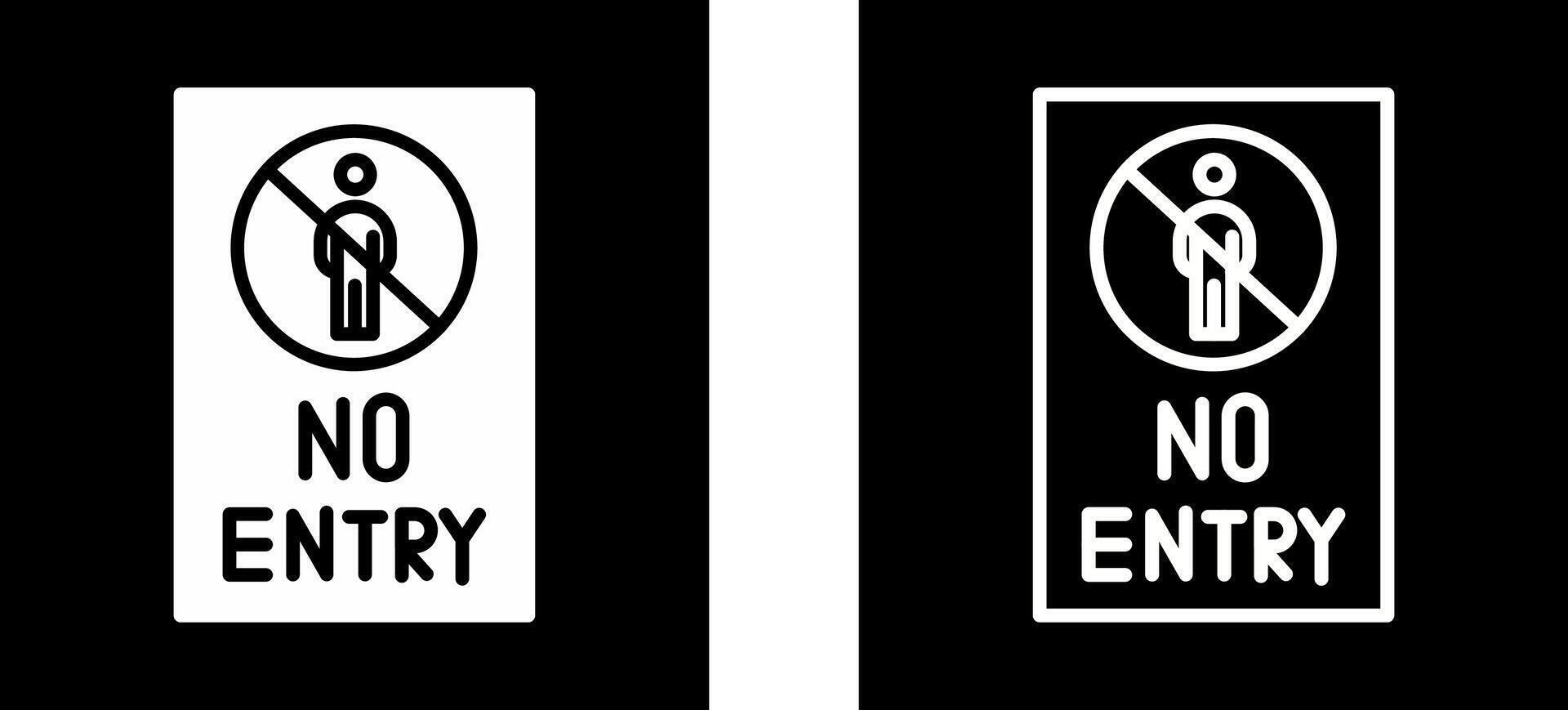 No Entry Sign Vector Icon