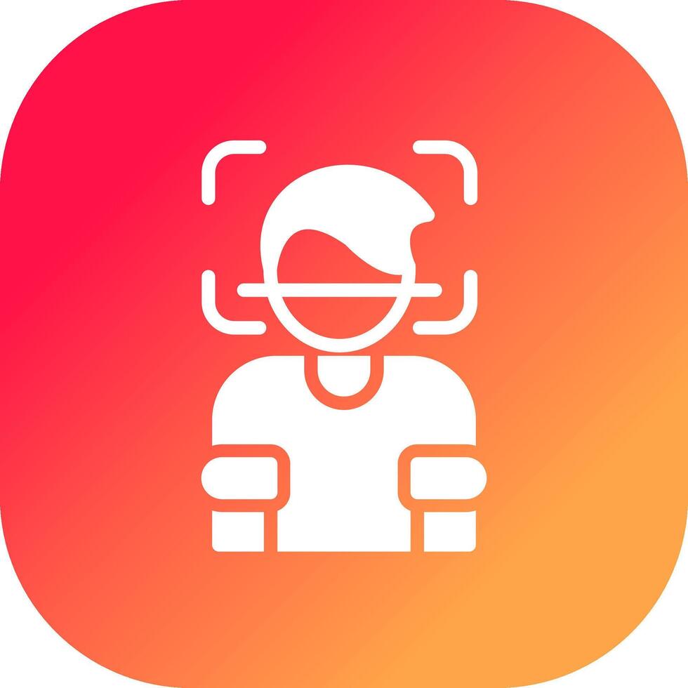 Face Scanner Creative Icon Design vector