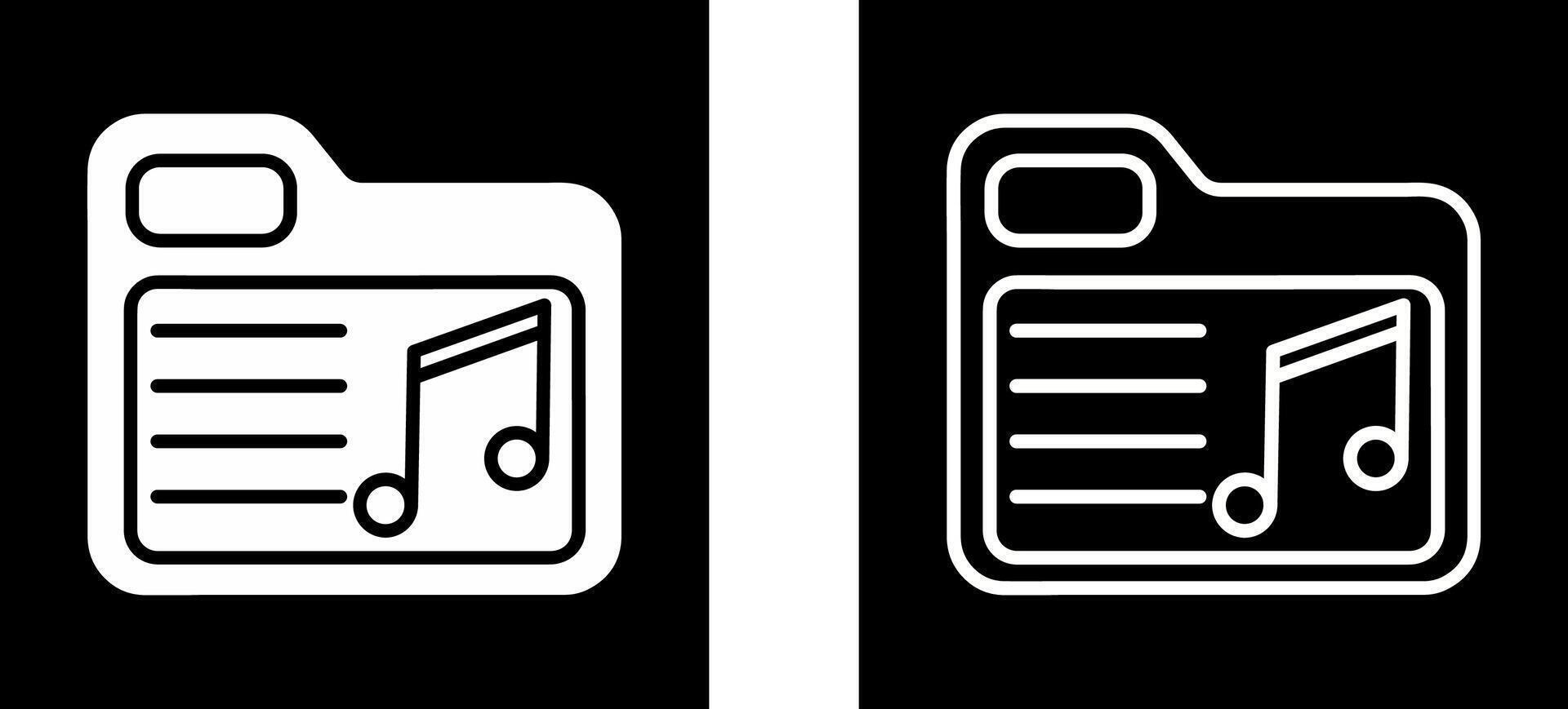 Music Folder Vector Icon