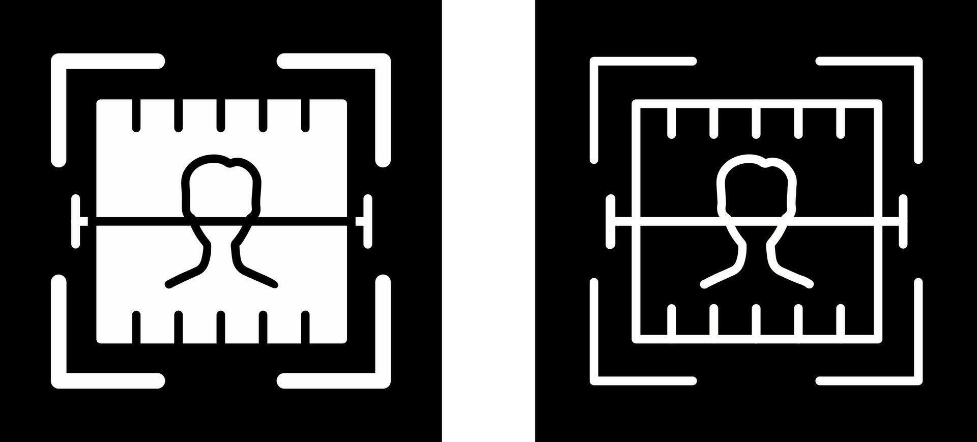 icono de vector de escaneo facial