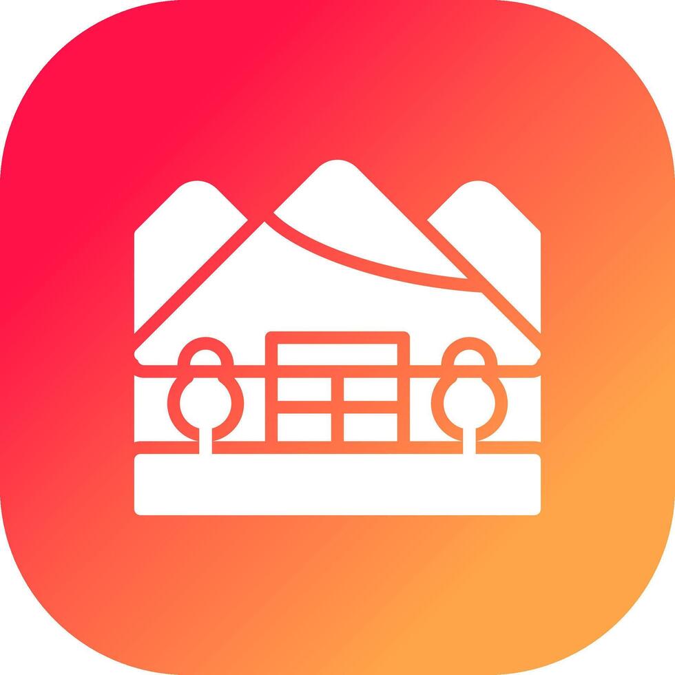 Igloo Landscape Creative Icon Design vector