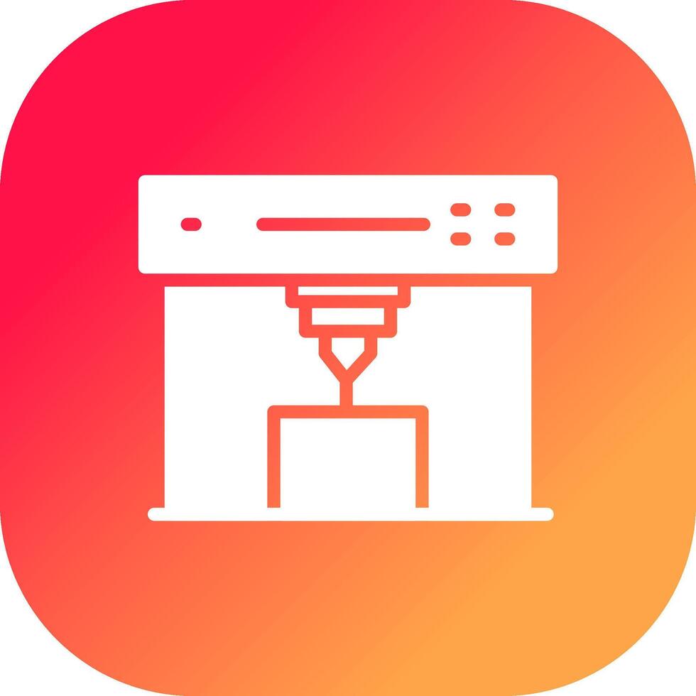 3d Printer Creative Icon Design vector