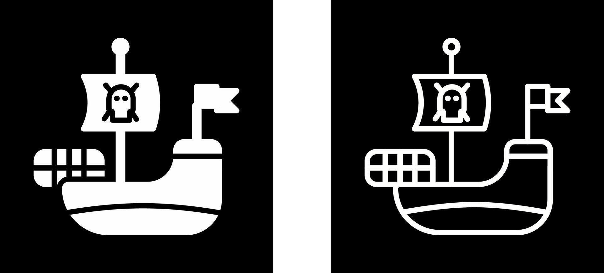 Pirate Ship Vector Icon