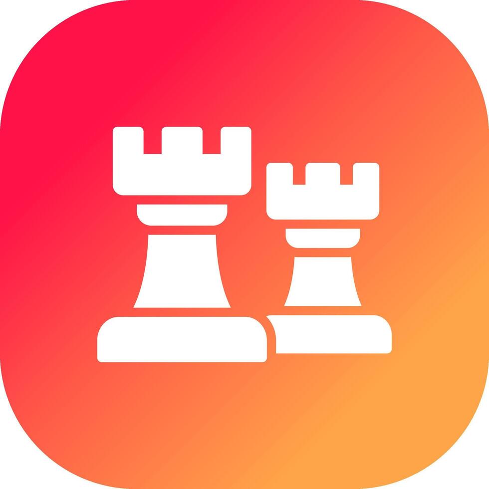 Chess Towers Creative Icon Design vector