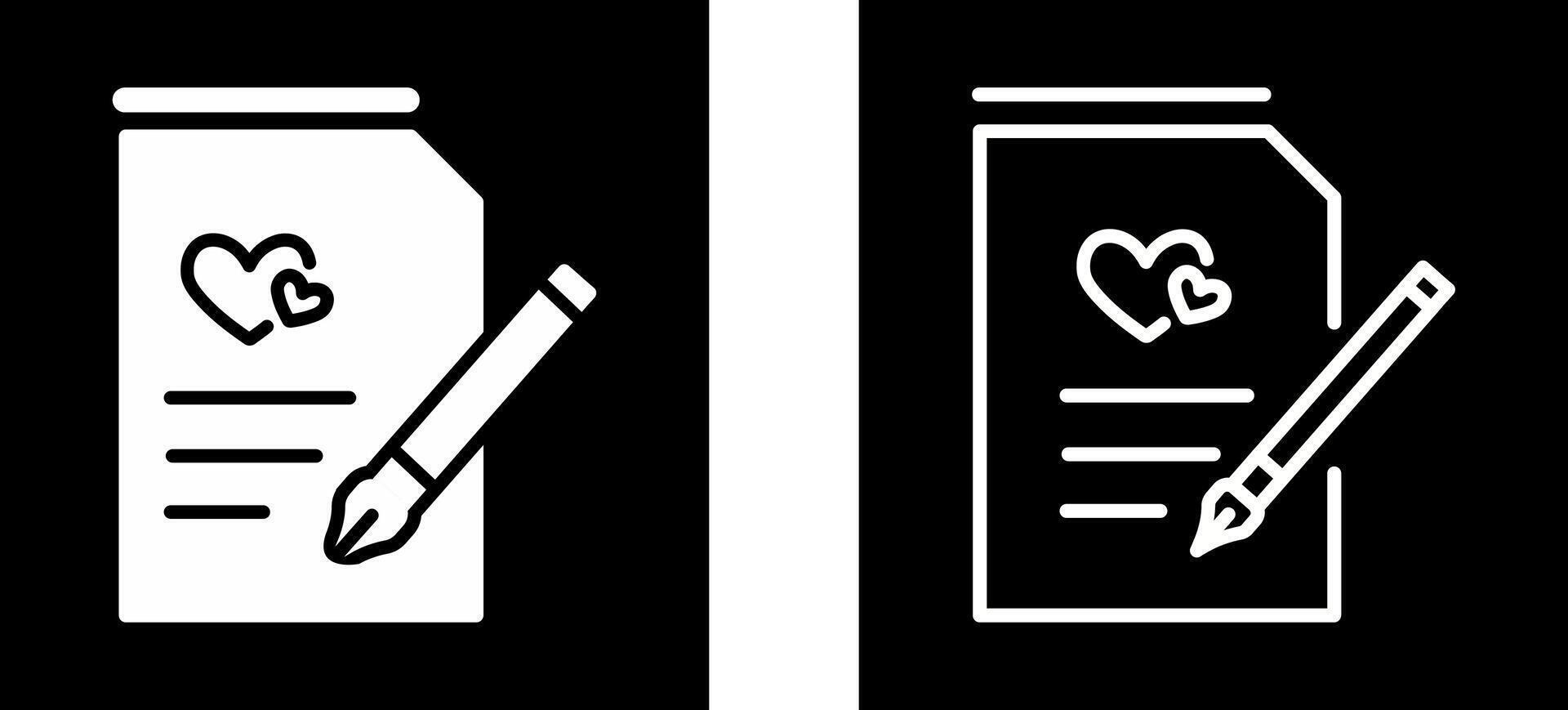 Marriage Contract Vector Icon