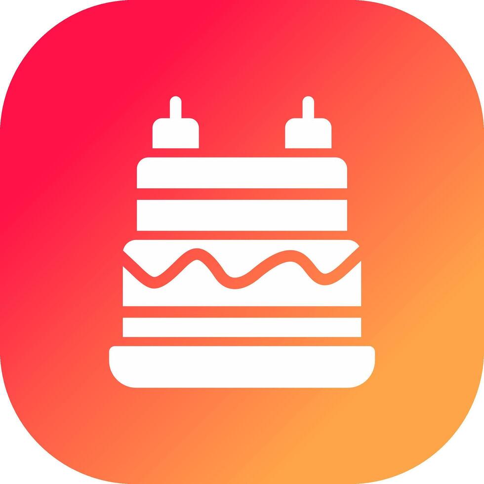 diseño de icono creativo de pastel de cumpleaños vector