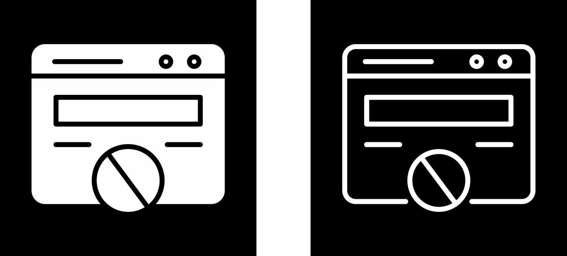 Block Website Vector Icon