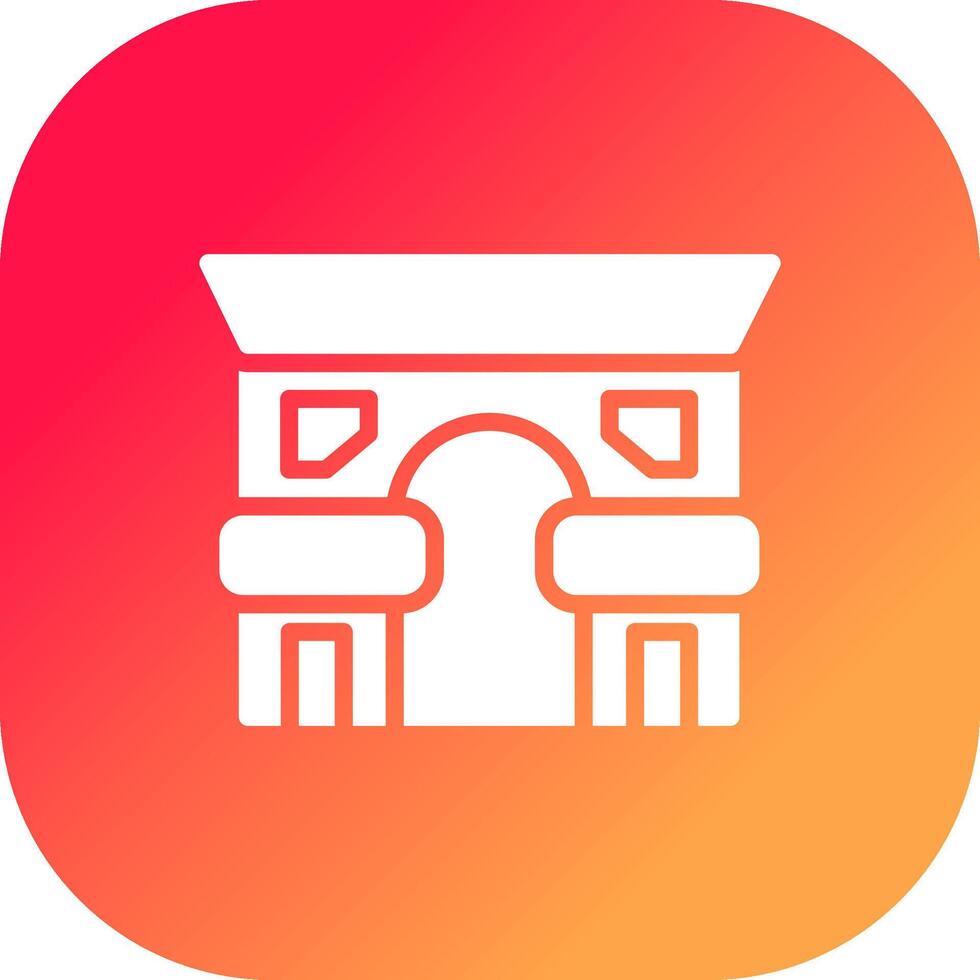 Arc De Triomphe Creative Icon Design vector