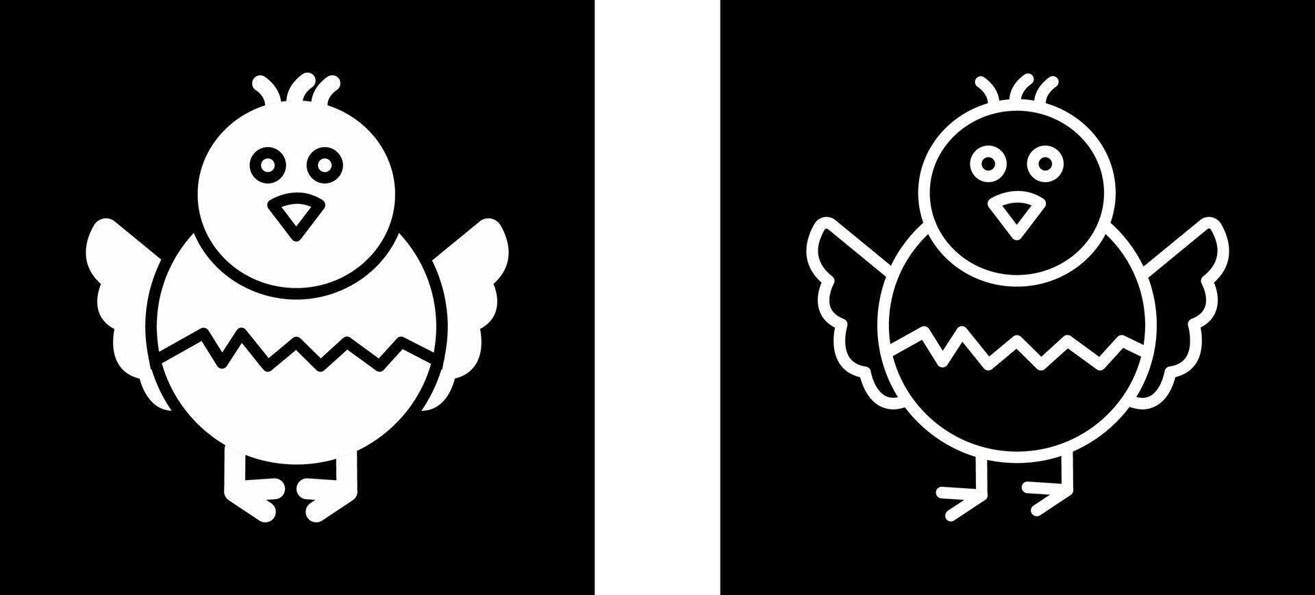 icono de vector de pollito