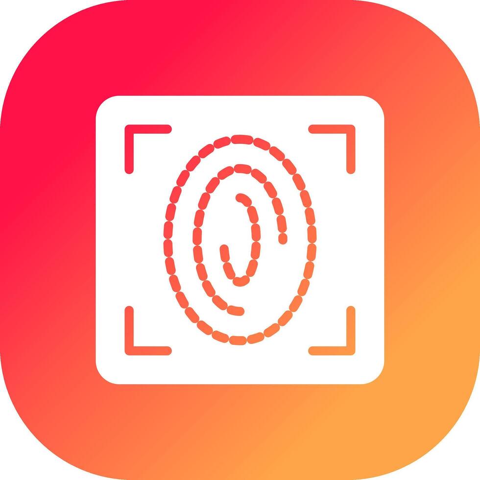 Fingerprint Scan Creative Icon Design vector