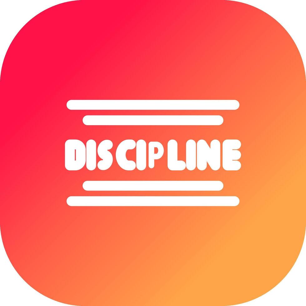 Discipline Creative Icon Design vector