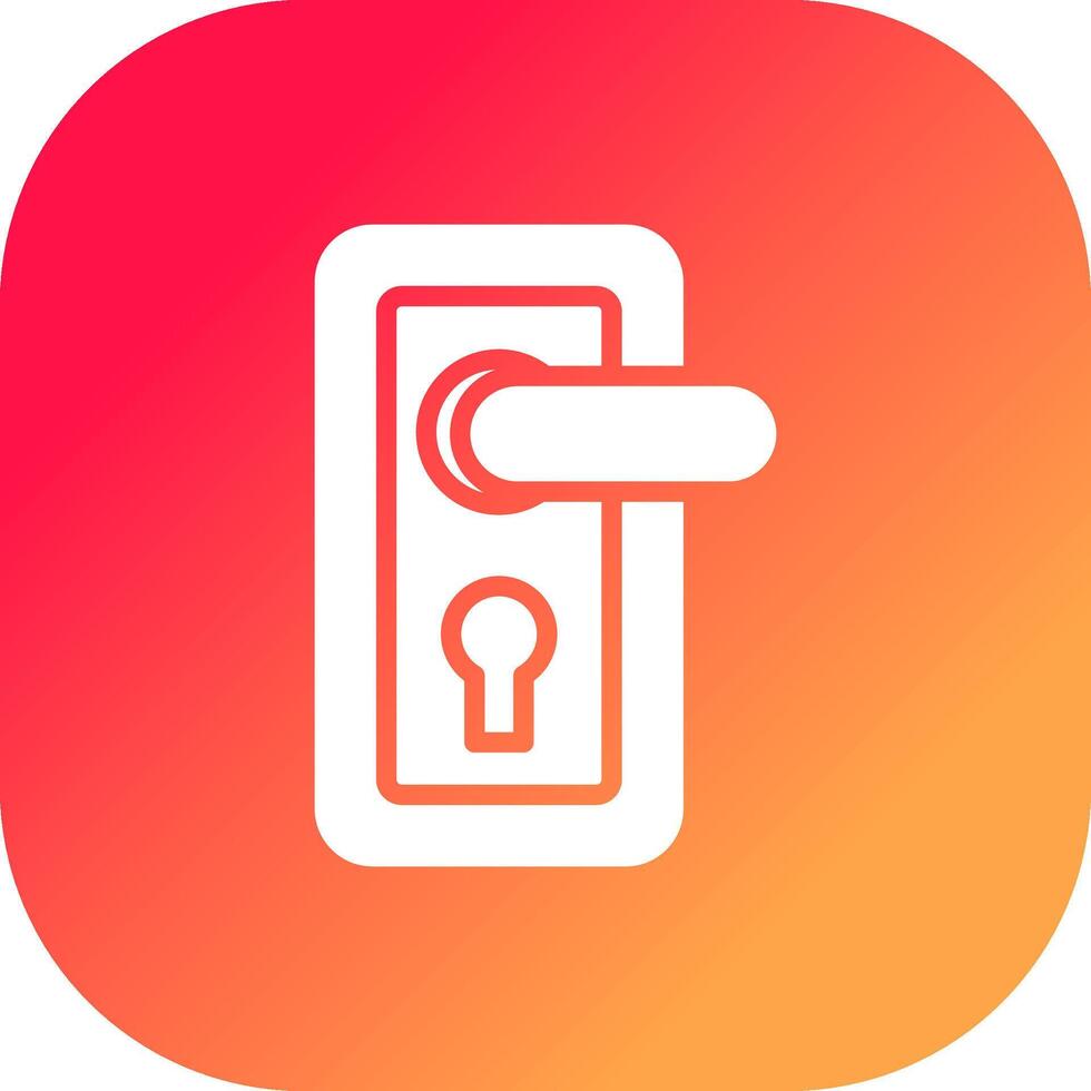 Door Lock Creative Icon Design vector