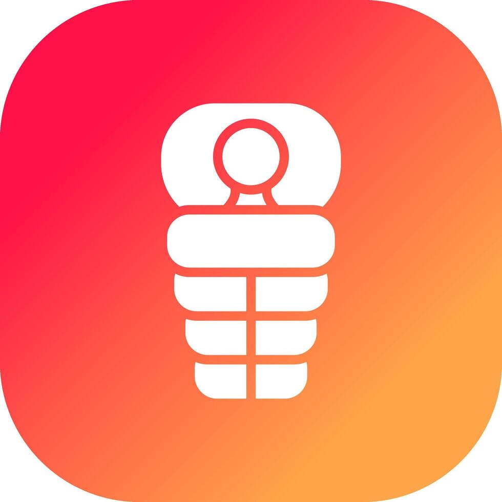 Sleeping Bag Creative Icon Design vector