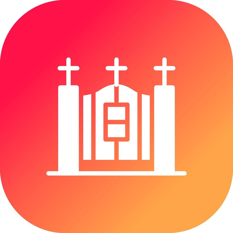 Cemetery Gate Creative Icon Design vector