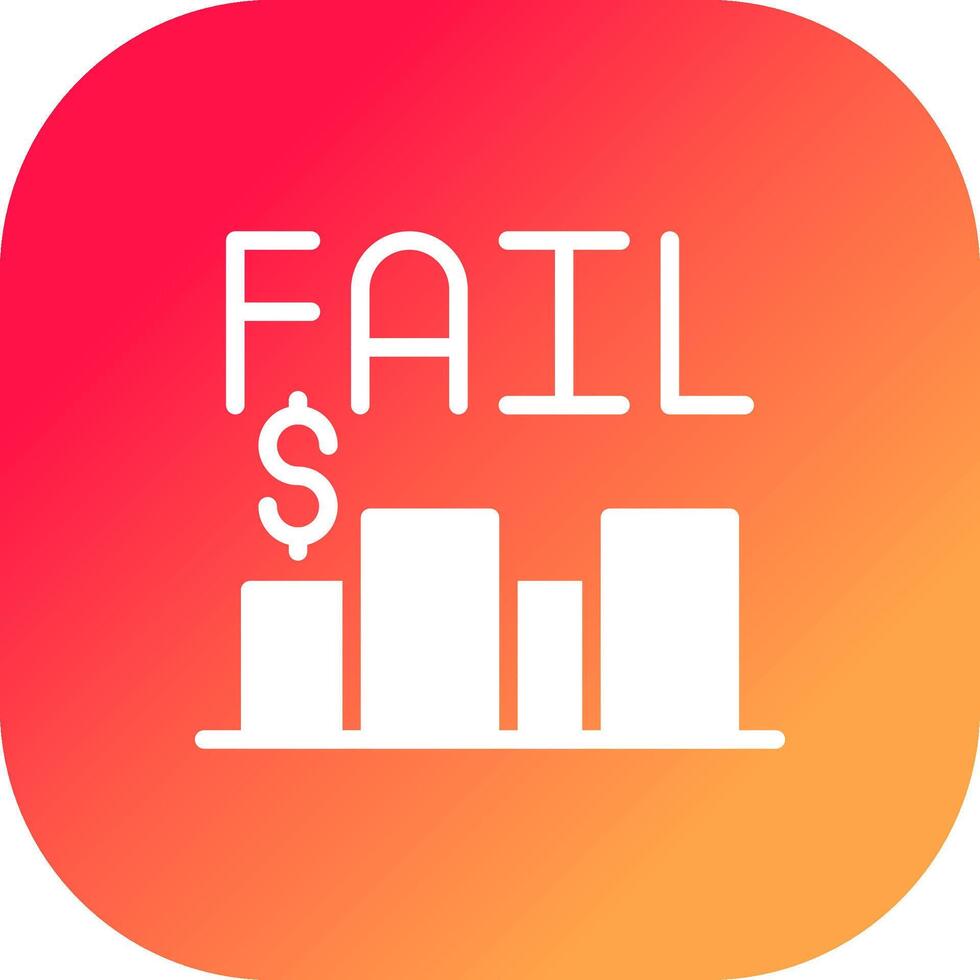 Business Fail Creative Icon Design vector