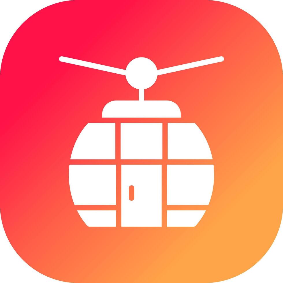 Cable Car Creative Icon Design vector