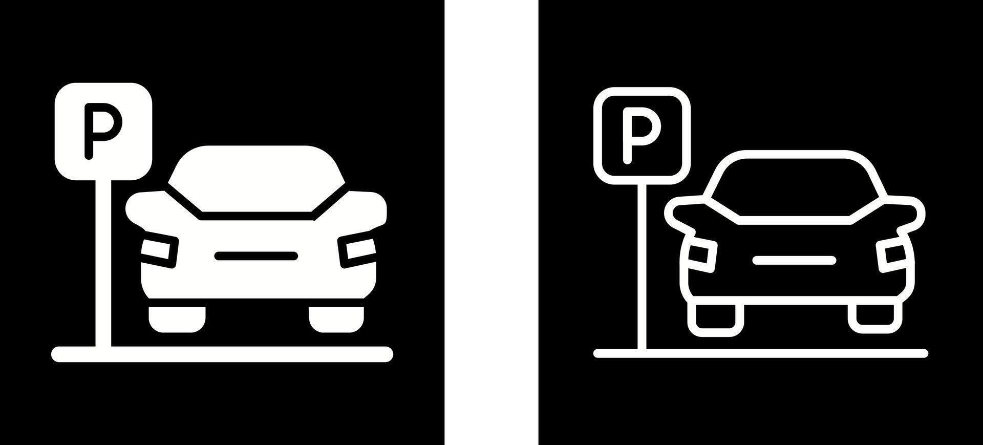 icono de vector de estacionamiento