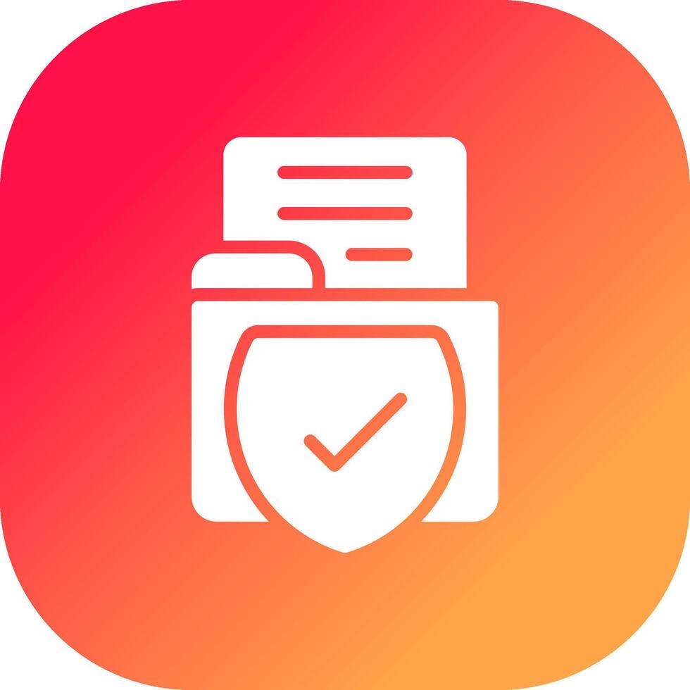 Secured Backup Creative Icon Design vector