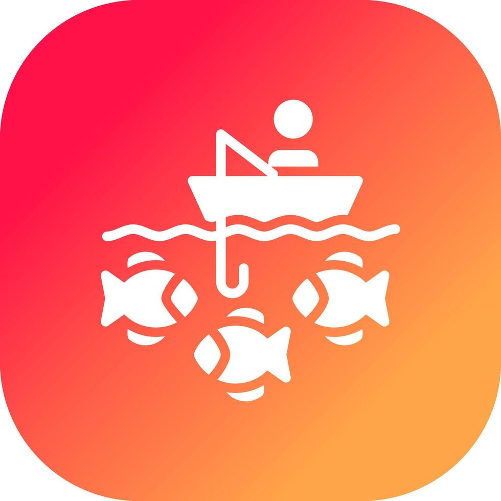 Boat Fishing Creative Icon Design vector