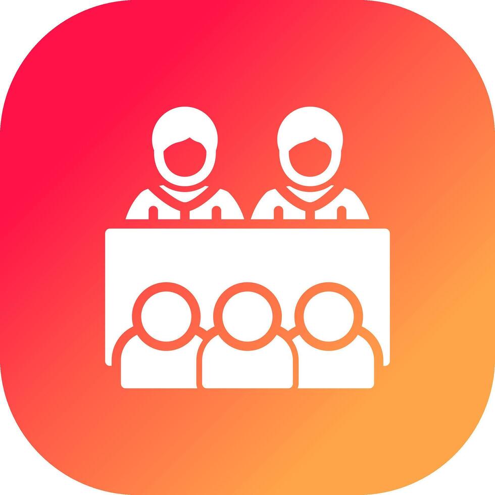 Company Meeting Creative Icon Design vector