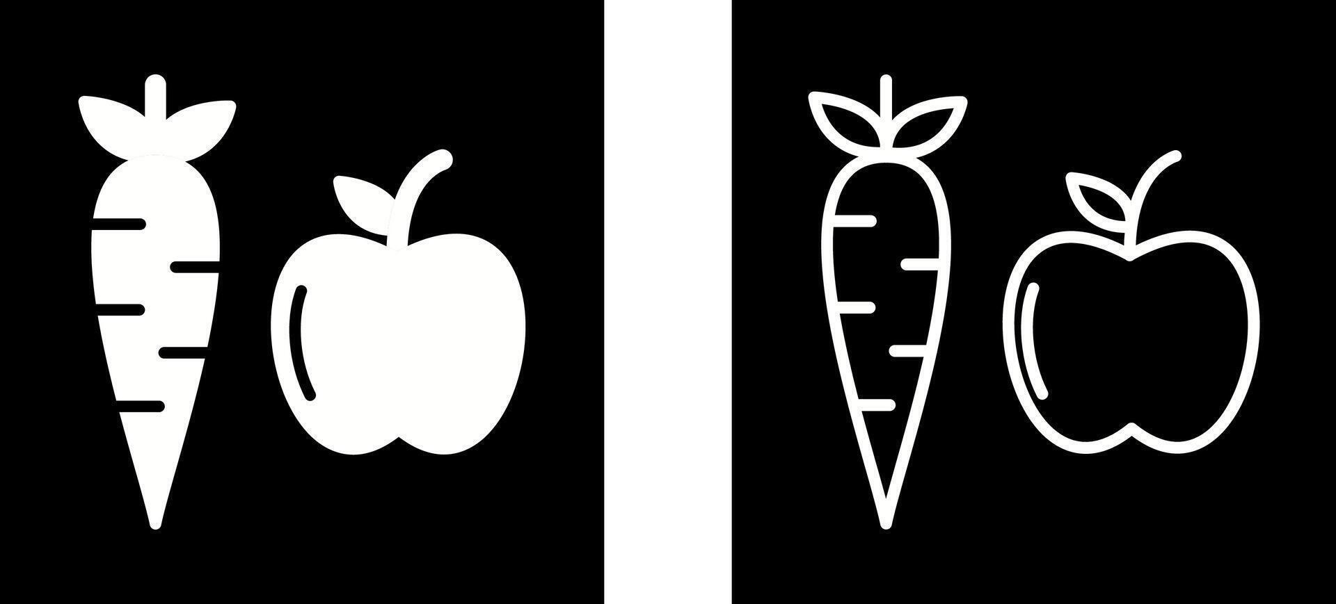 icono de vector de frutas y verduras