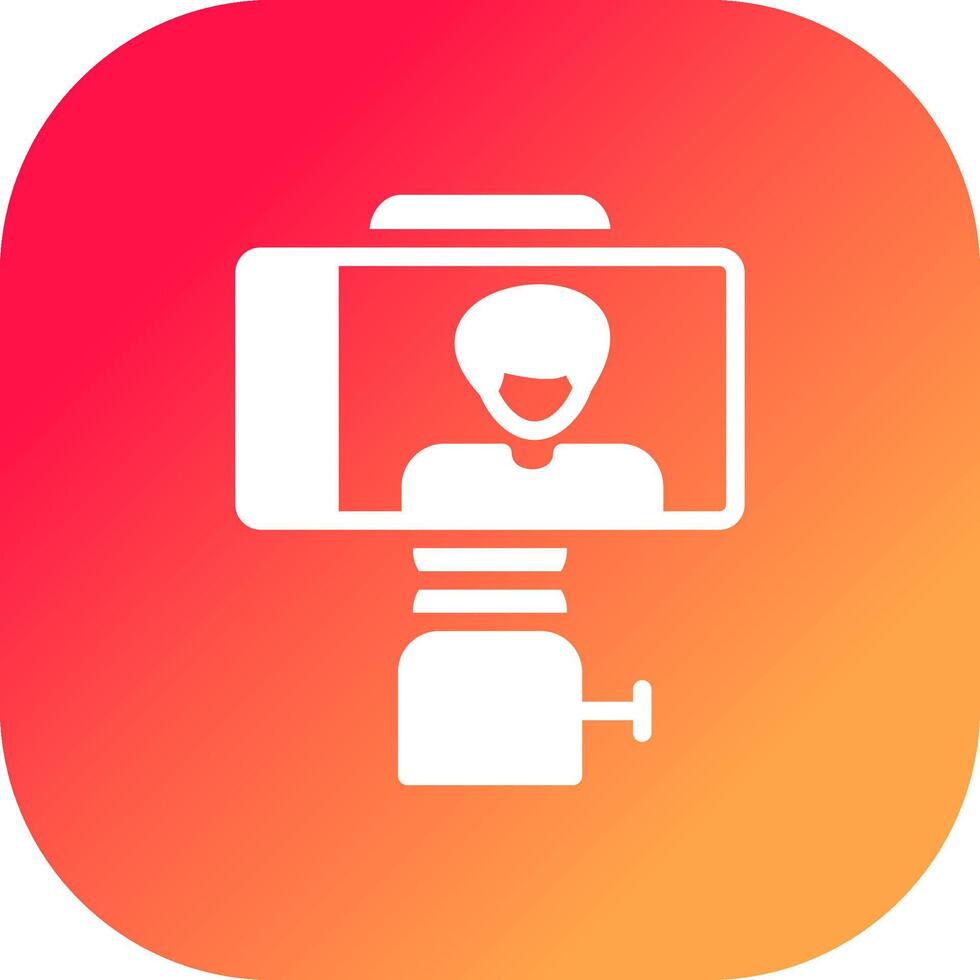 Selfie Stick Creative Icon Design vector