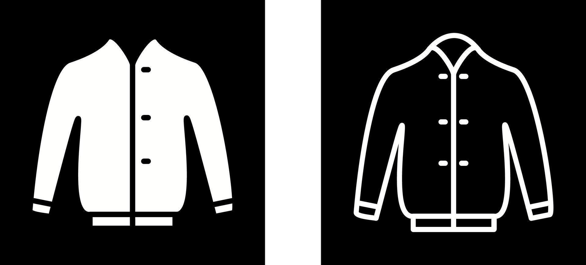 icono de vector de chaqueta elegante