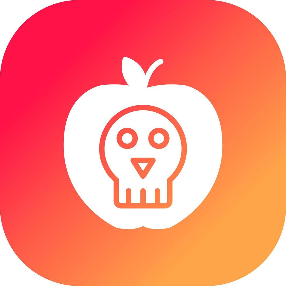 diseño de icono creativo de manzana envenenada vector