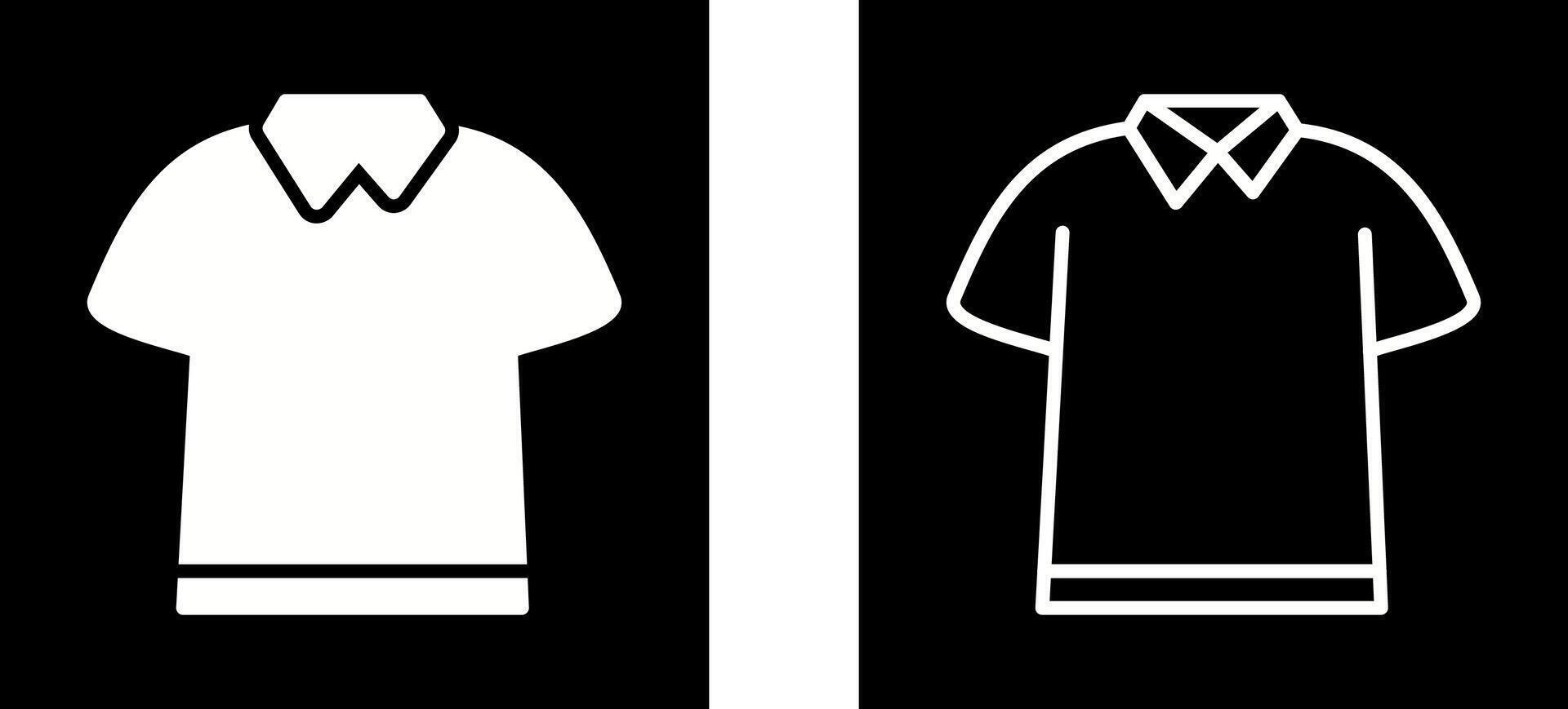 icono de vector de camisa de polo