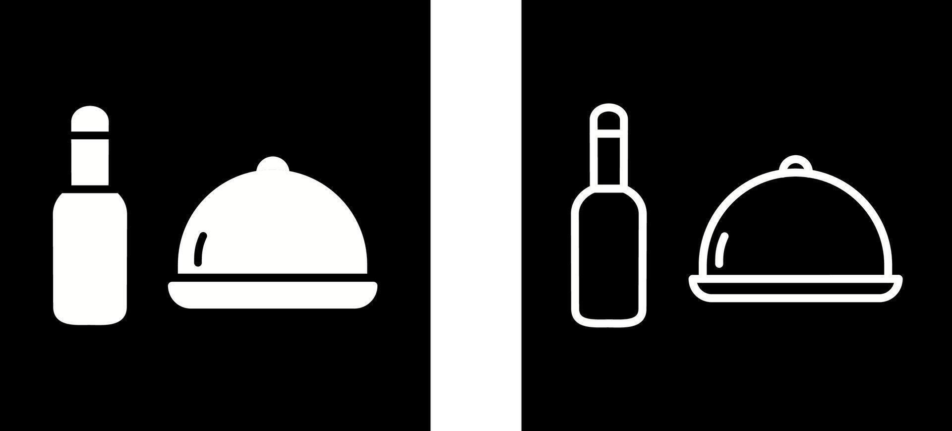 icono de vector de comida y cerveza