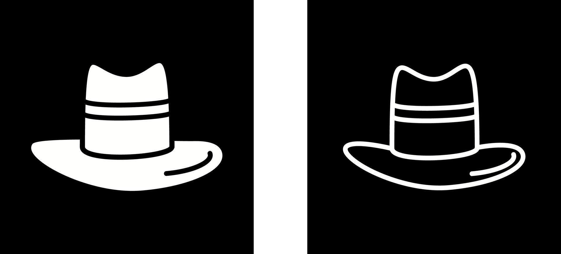 icono de vector de sombrero de hombre