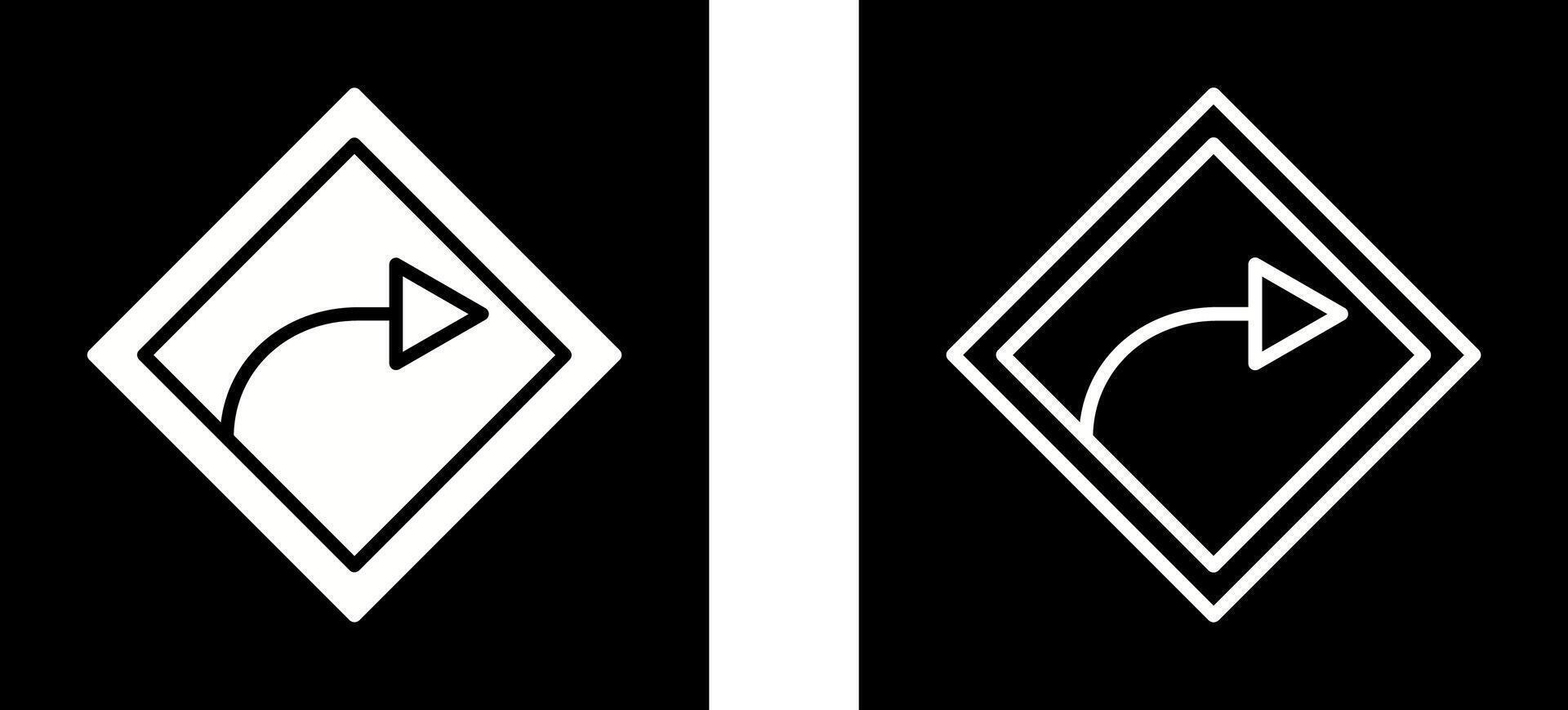 Right Turn Vector Icon