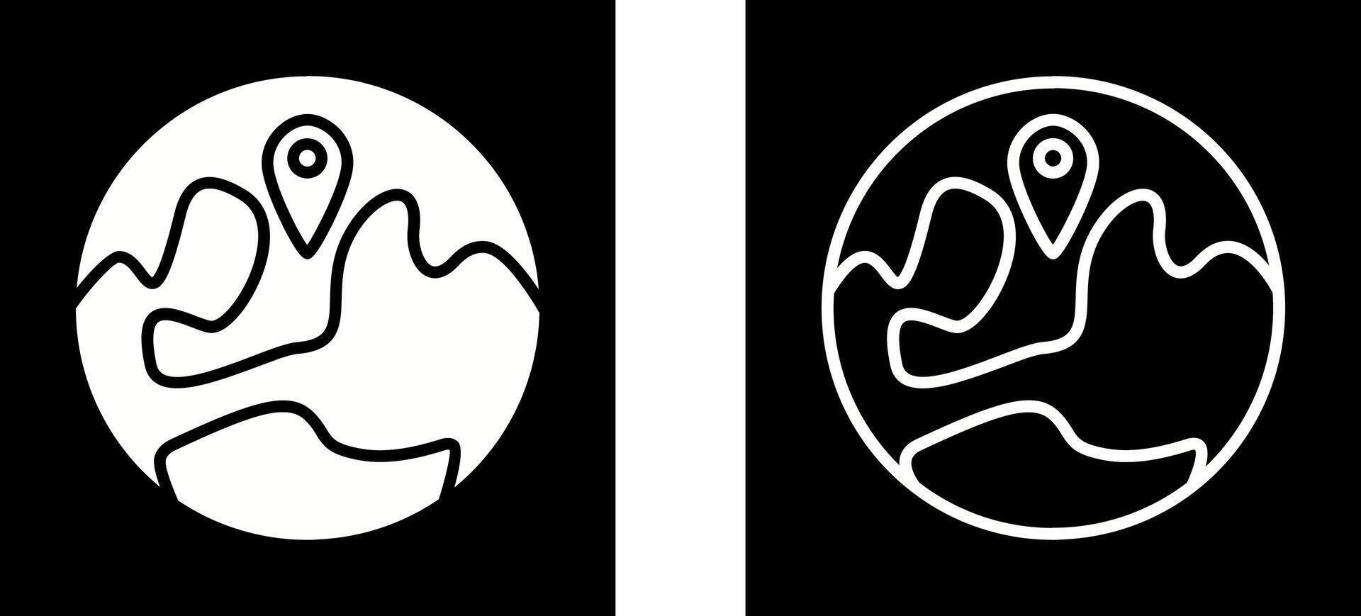 Locate on Earth Vector Icon