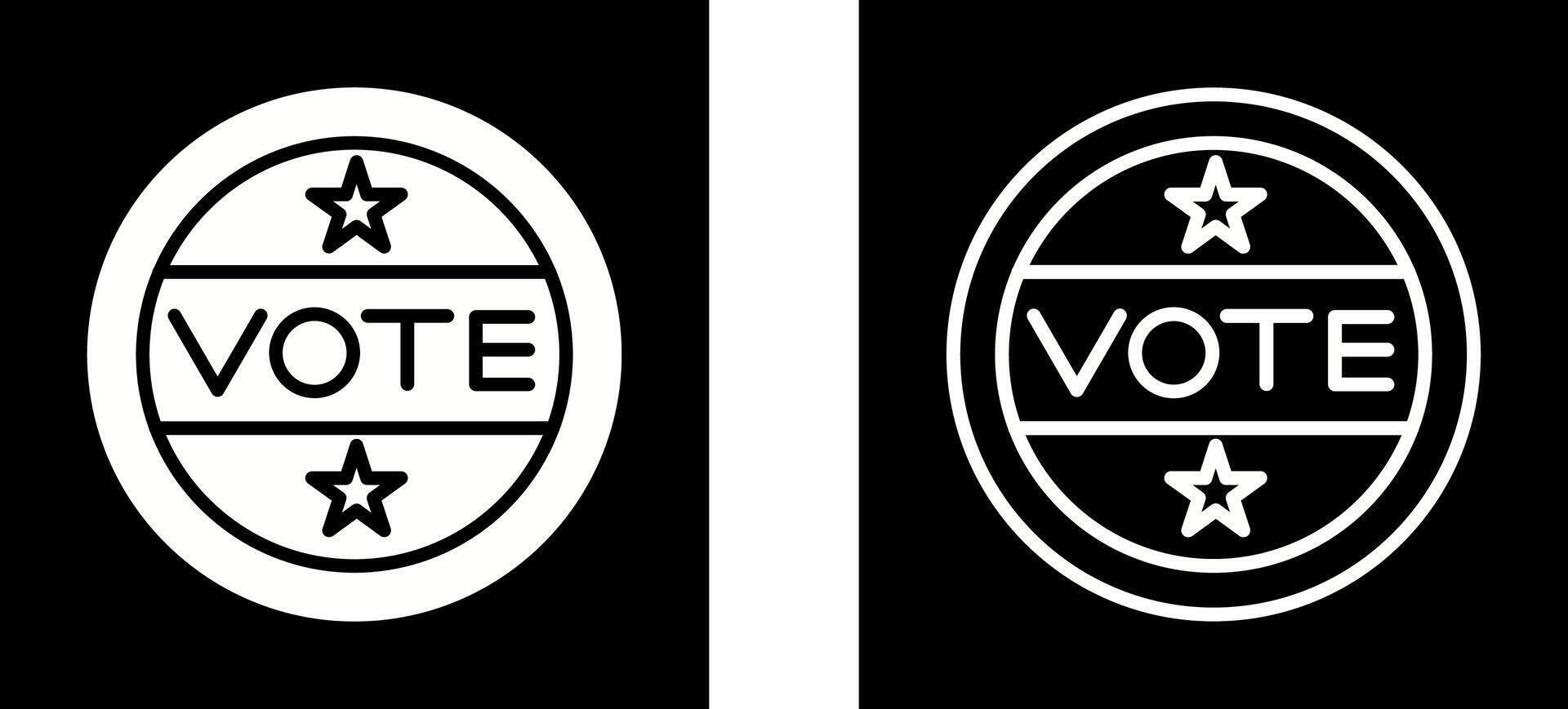 Vote Sticker Vector Icon