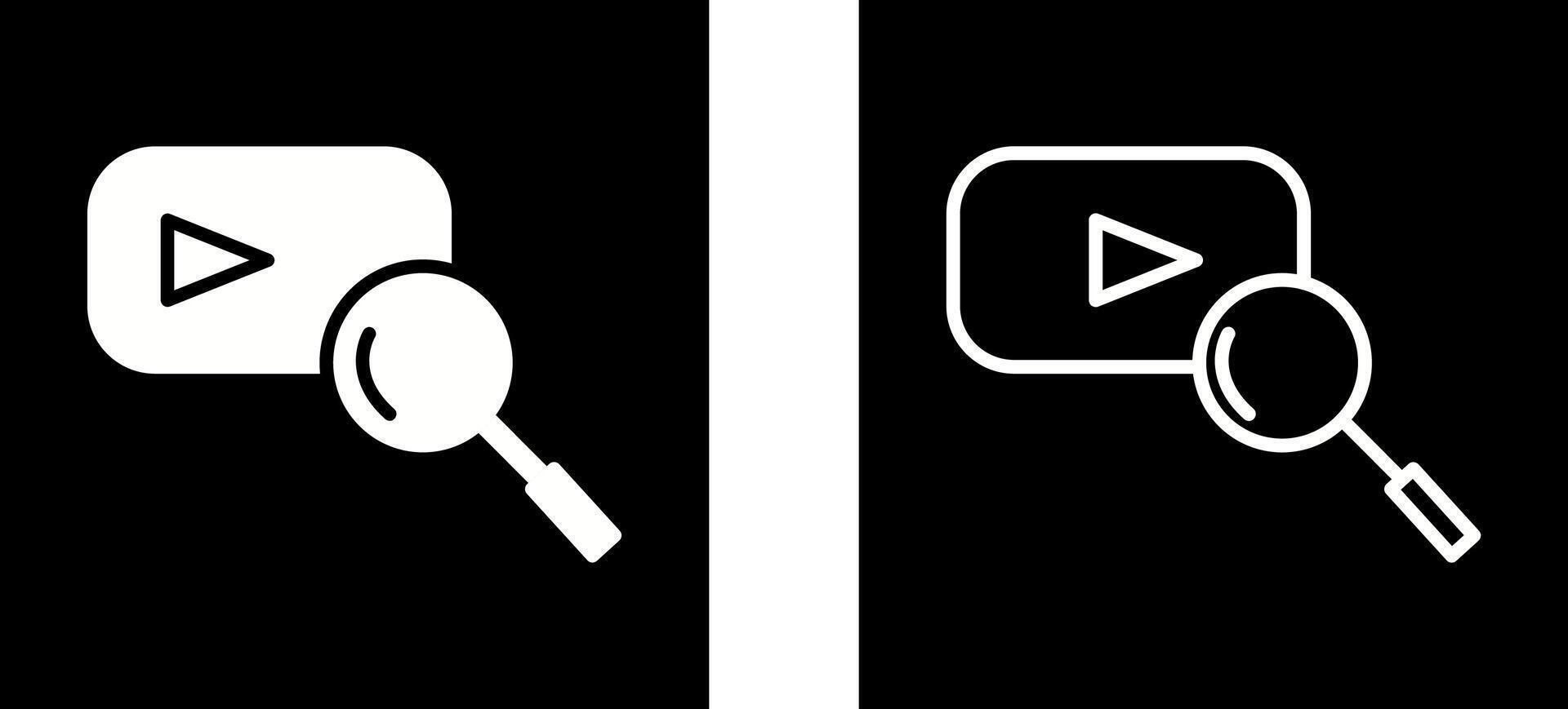 YouTube Search Vector Icon