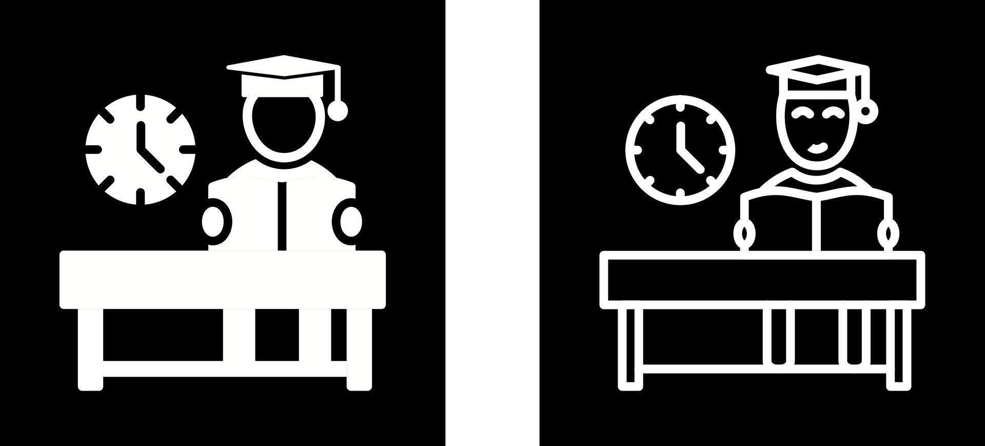 Studying on Desk I Vector Icon