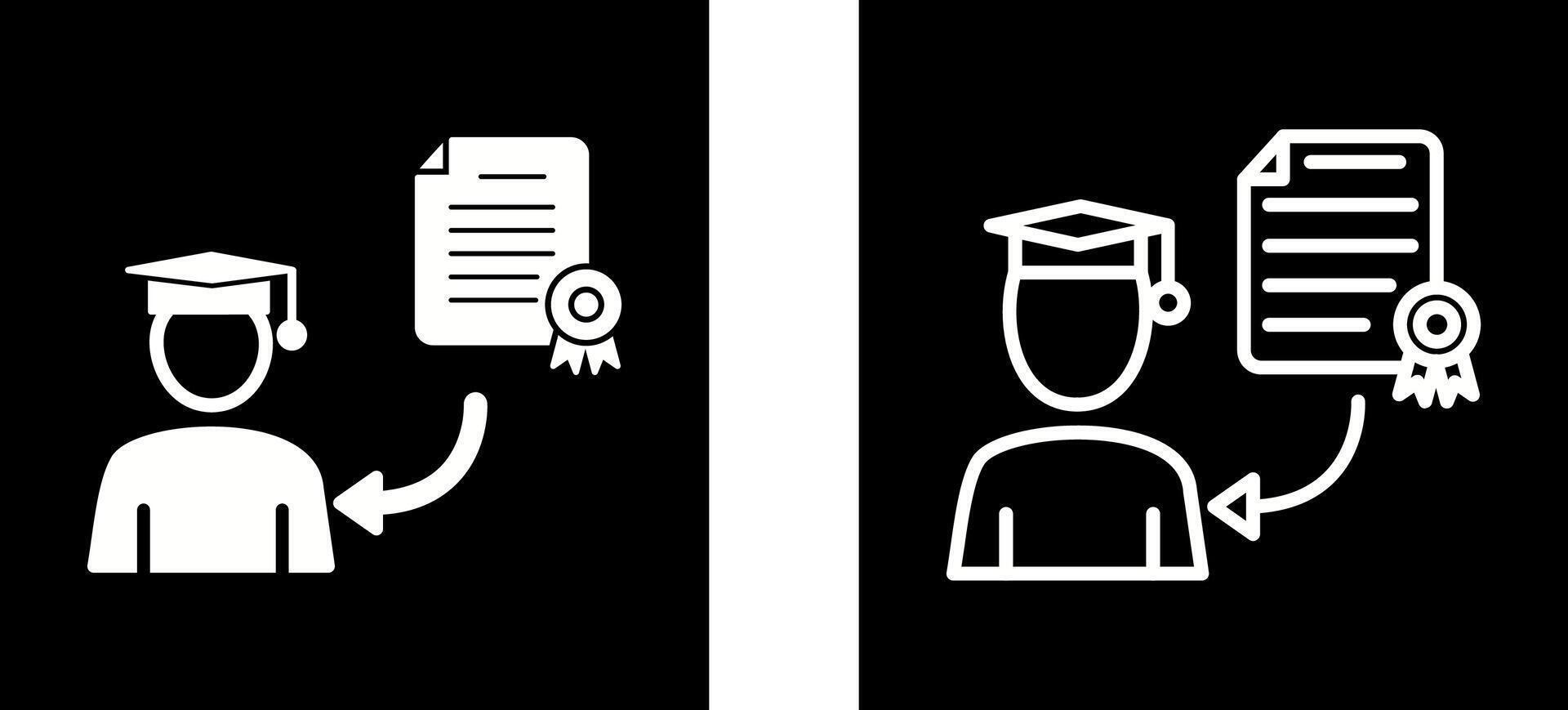 Receiving Diploma Vector Icon