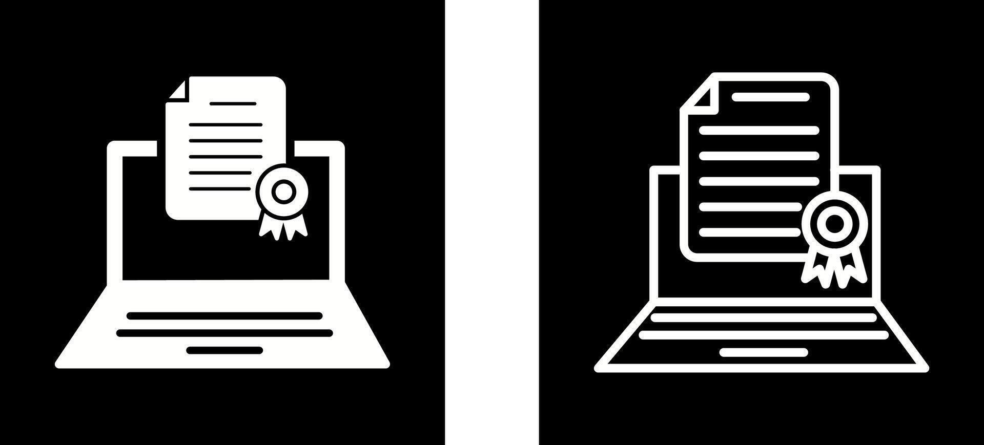 Online Graduation Vector Icon