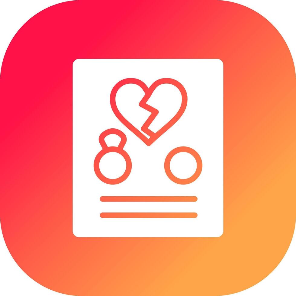 Divorce Creative Icon Design vector
