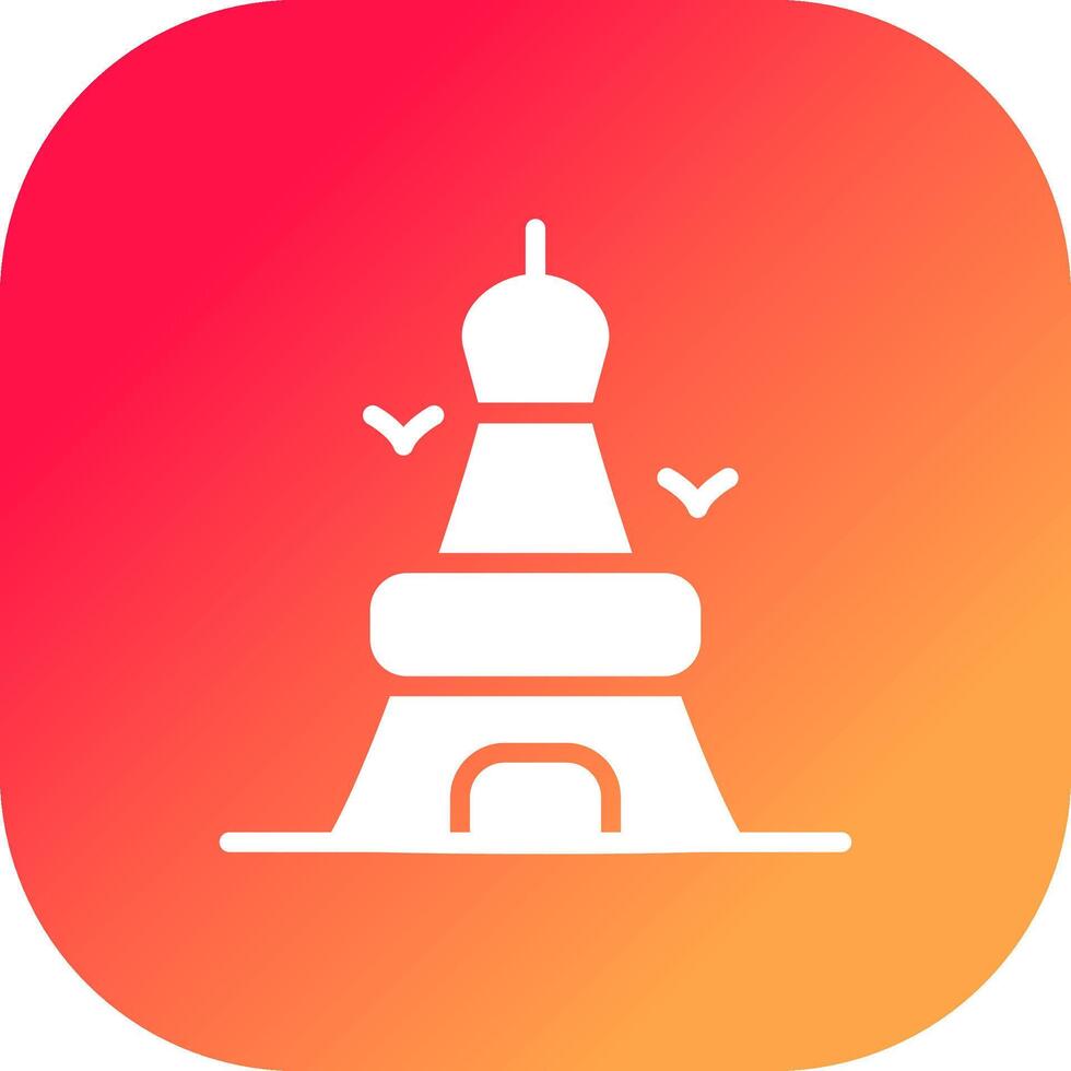 Eiffel Tower Creative Icon Design vector