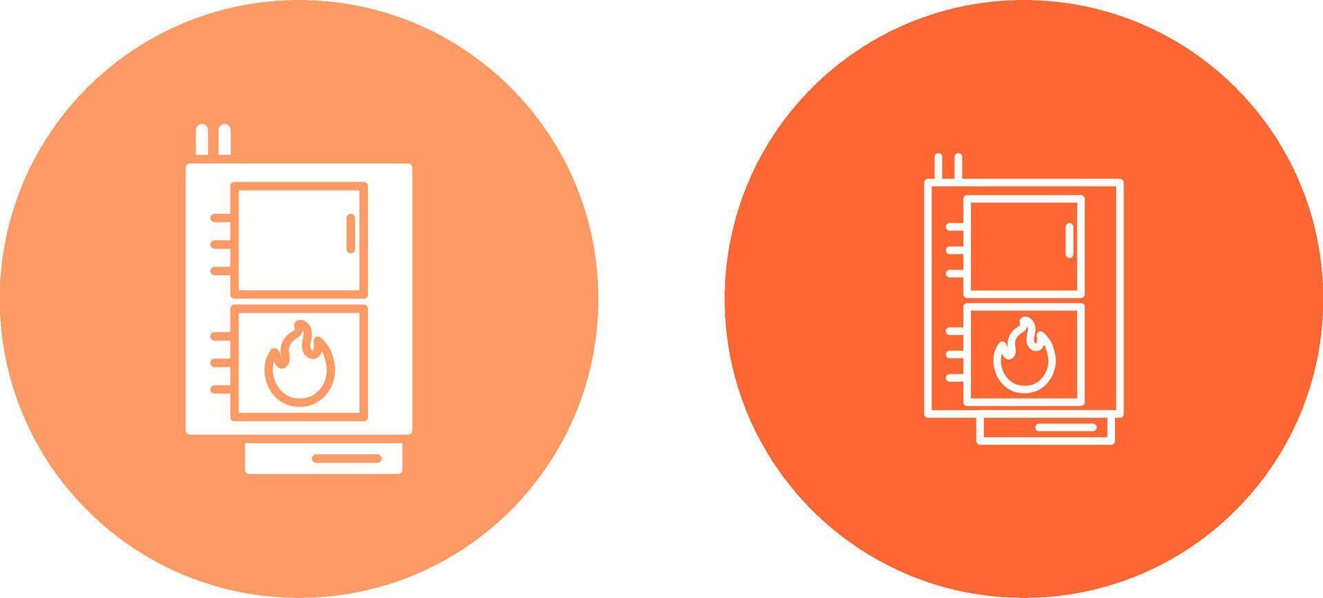 Solid Fuel Boiler Vector Icon