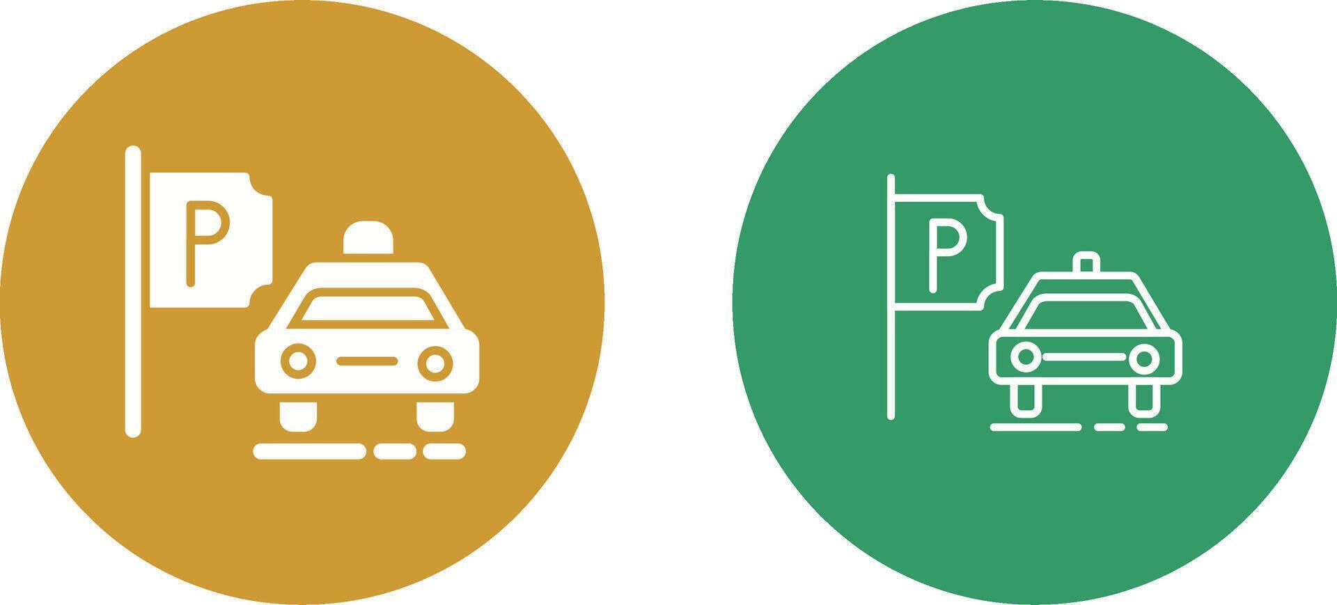 Taxi Stand Vector Icon