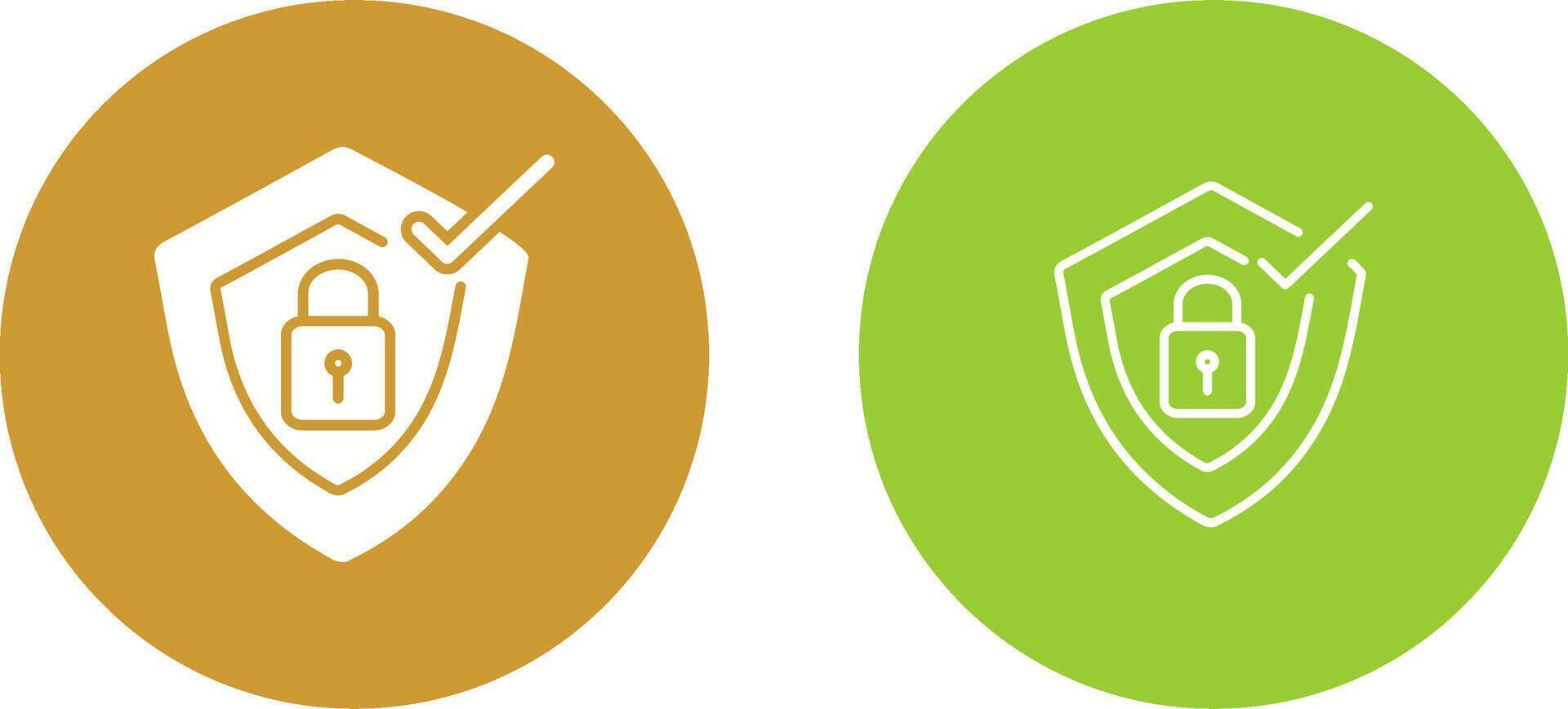 icono de vector de protección verificada