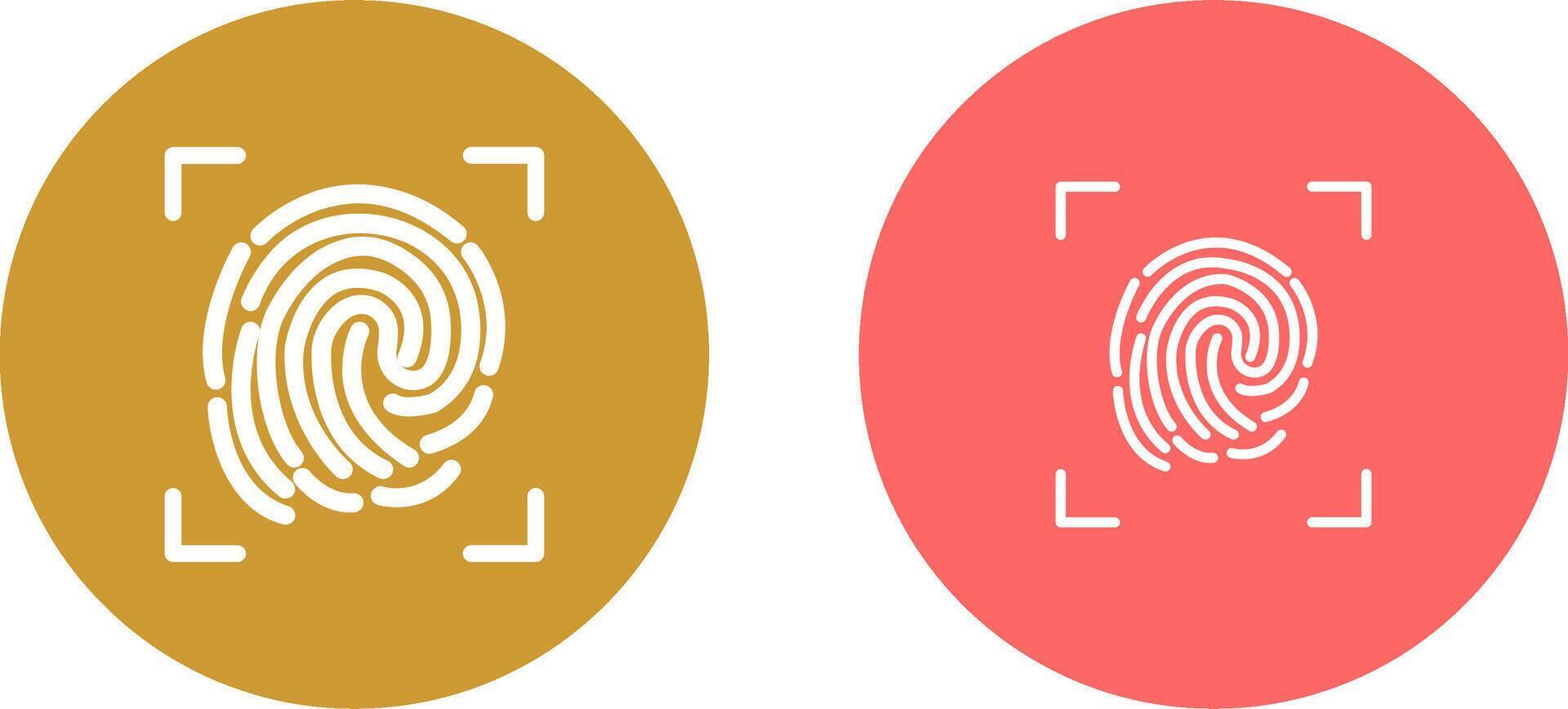 Fingerprint Lock Vector Icon