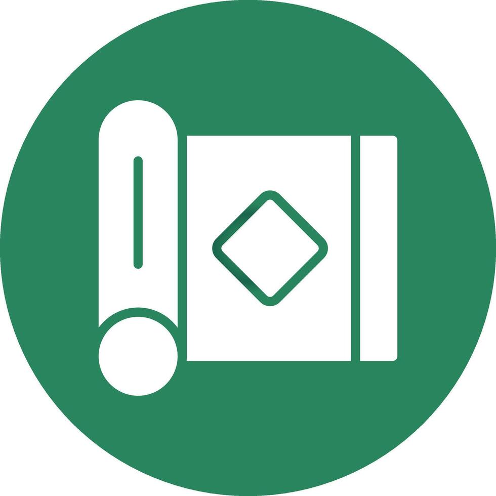 Yoga Mat Creative Icon Design vector