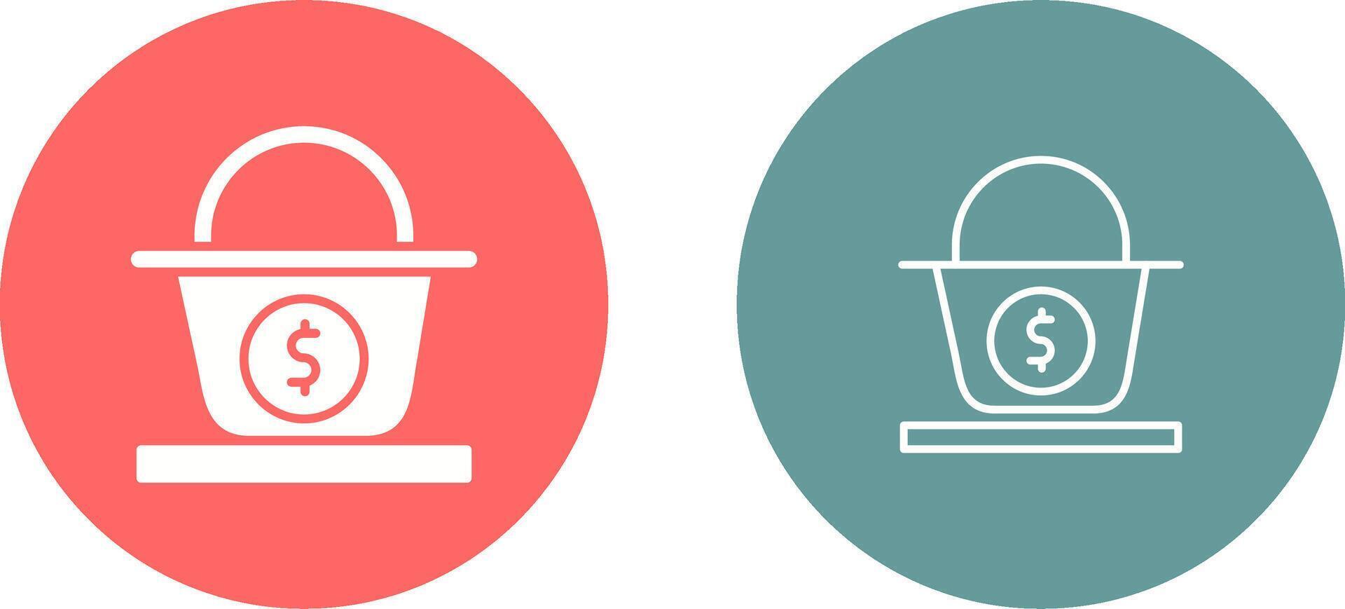 Dollar Basket Vector Icon