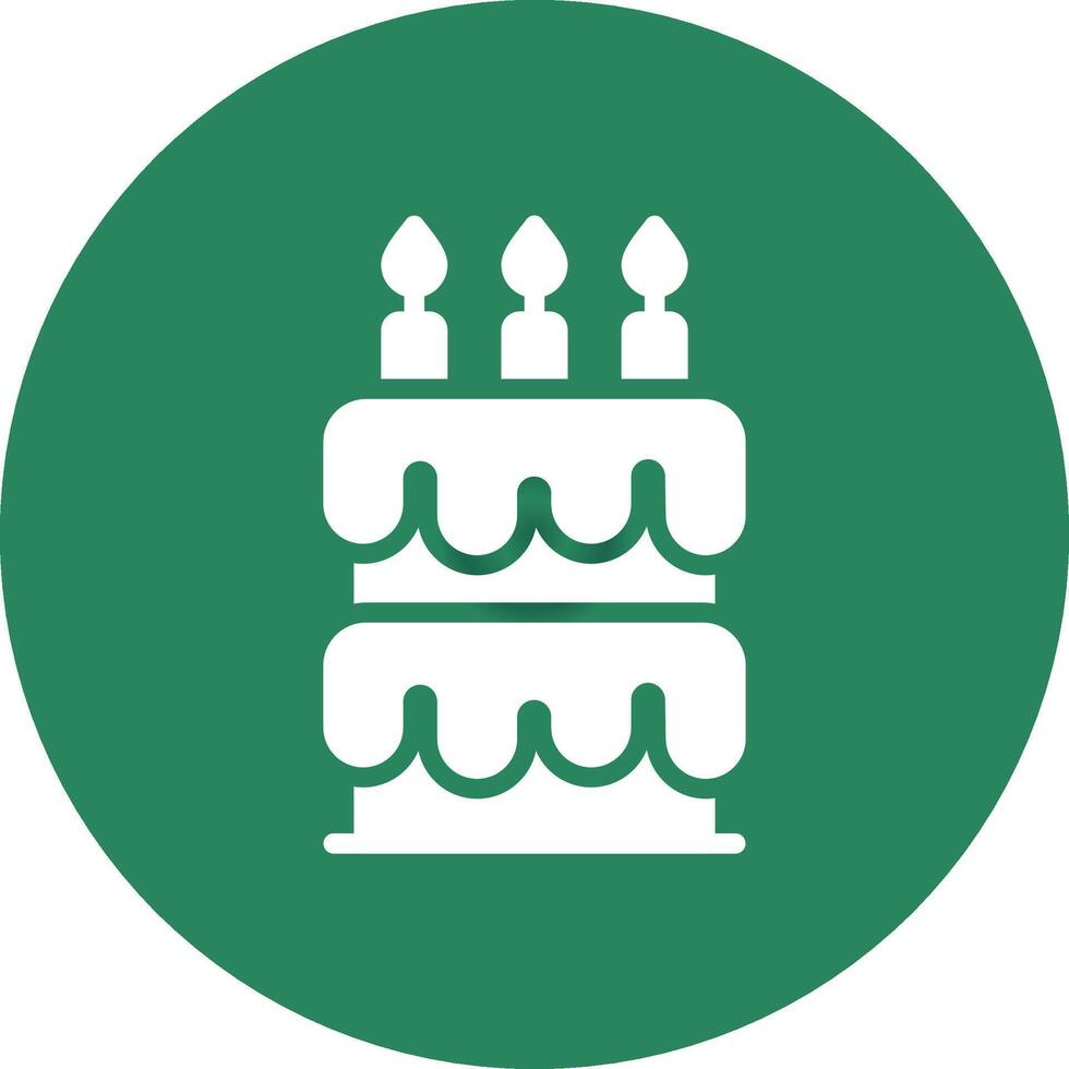 diseño de icono creativo de pastel de cumpleaños vector