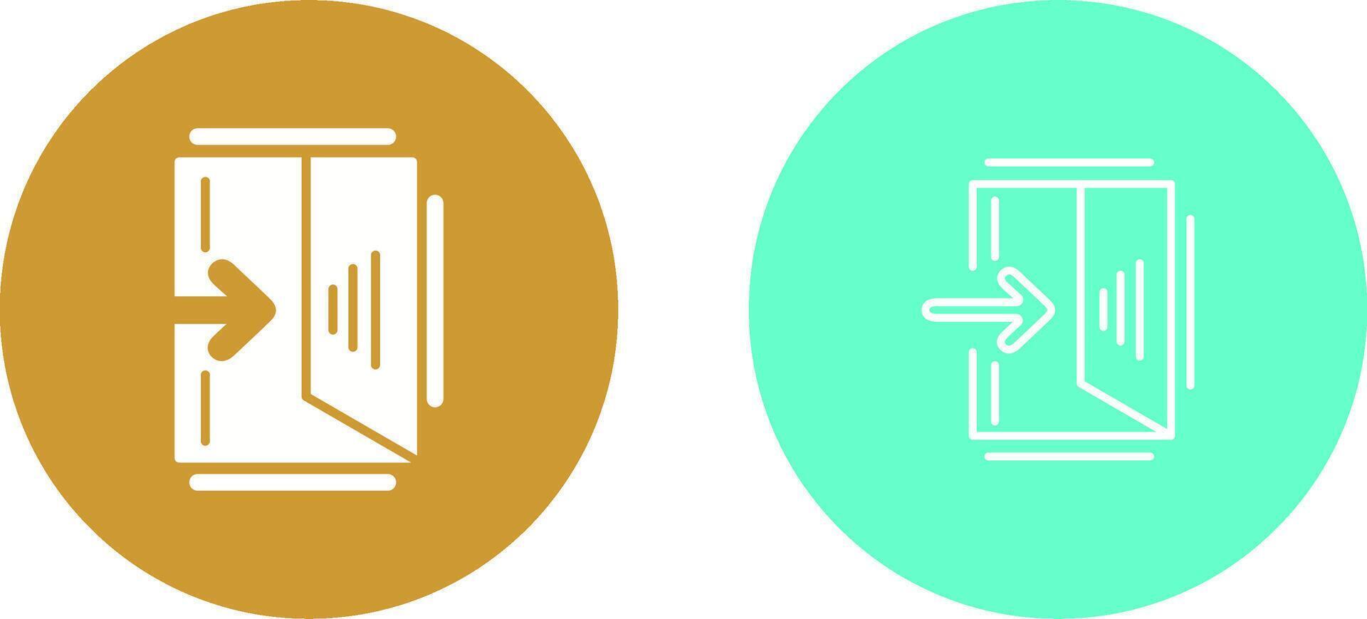 Exit Sign Vector Icon