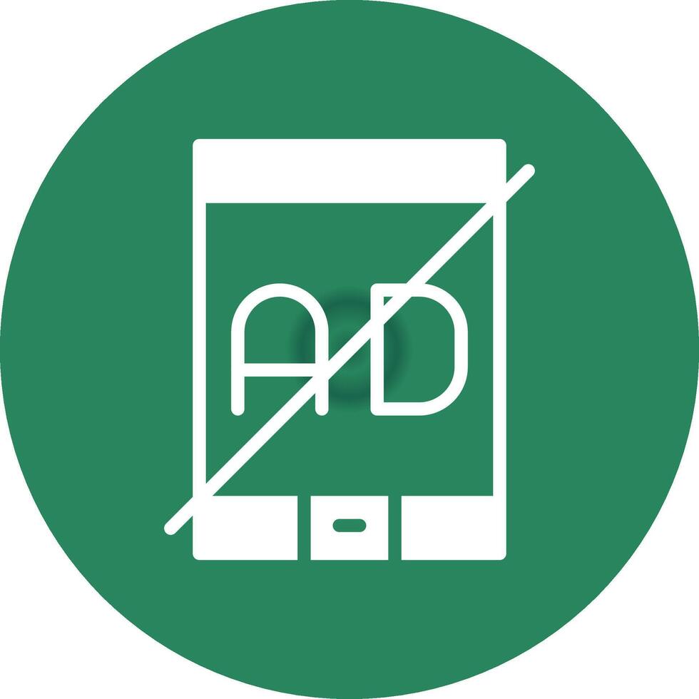 No Ad Creative Icon Design vector